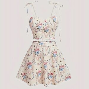 Floral Cream Skirt